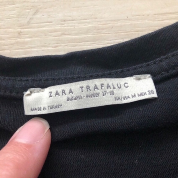 MASSIVE $10 SALE Zara Black and Pink Boxy Crop Top with Sequin Shoulders - Picture 4 of 7